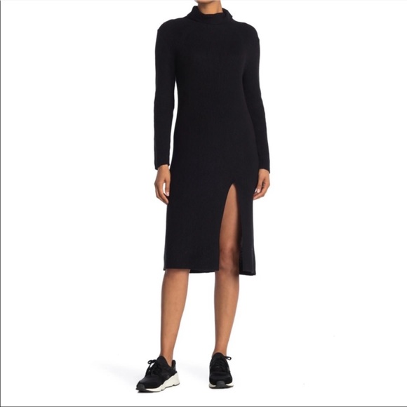 Abound Ribbed Mocked Neck Midi Knit Dress - Picture 1 of 6
